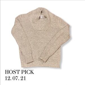 St. John’s Bay  Shawl Collared Gray Speckle Sweater